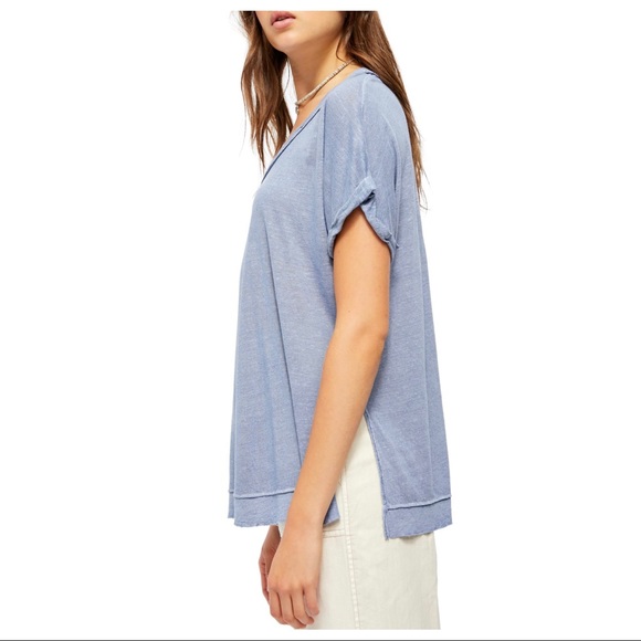 FREE PEOPLE BOHO FLOWY TUNIC TEE KNIT TOP A2C - Picture 7 of 16